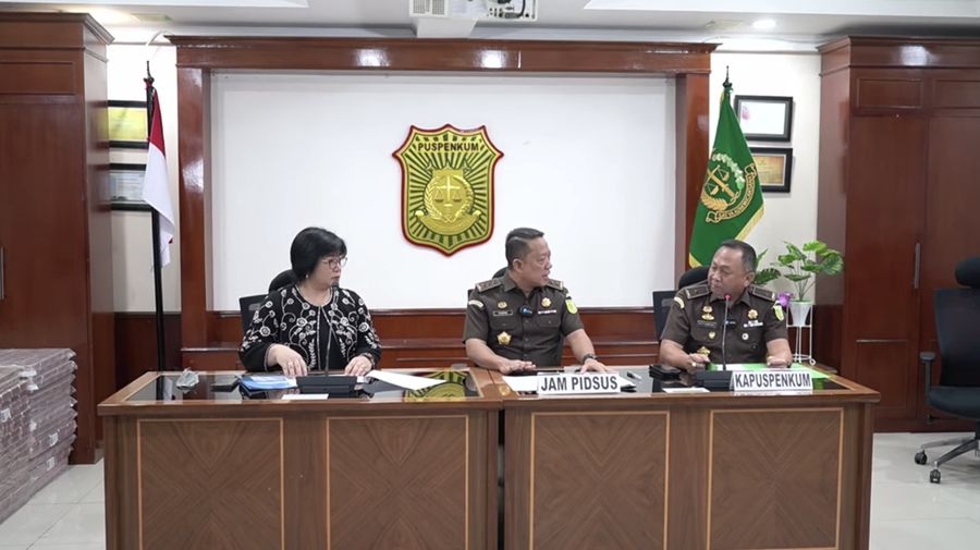 Perkembangan Perkara PT DUTA PALMA GROUP atas nama Tersangka SD, aset telah disita , serta hasil penghitungan kerugian perekonomian negara dalam perkara PT Duta Palma Group oleh BPKP, Selasa (30/8/2022). (Tangkapan layar Youtube Kejaksaan RI)