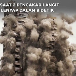 Saat-saat 2 Pencakar Langit India Lenyap dalam 9 Detik
