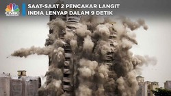 Saat-saat 2 Pencakar Langit India Lenyap dalam 9 Detik