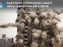 Saat-saat 2 Pencakar Langit India Lenyap dalam 9 Detik