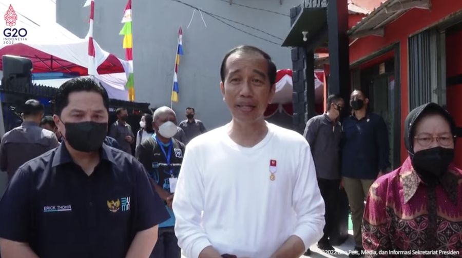 Keterangan Pers Presiden Jokowi usai Meninjau Penyerahan BLT BBM, Jayapura, 31 Agustus 2022. (Tangkapan layar)