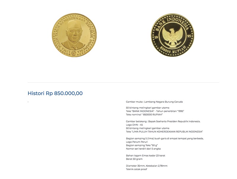 Uang Rupiah Khusus Seri Presiden Republik Indonesia Pecahan 850.000 (Dok: Bank Indonesia) Uang Rupiah Khusus Seri Presiden Republik Indonesia Pecahan 850.000 (Dok: Bank Indonesia)