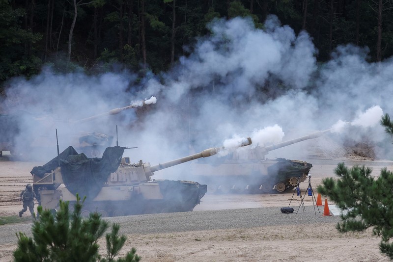 Amerika-Korsel Gelar Latihan Militer Gabungan (REUTERS/KIM HONG-JI) Amerika-Korsel Gelar Latihan Militer Gabungan (REUTERS/KIM HONG-JI)
