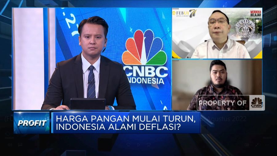 Harga Pangan Turun, RI Catatkan Deflasi 0,21% (mtm) di Agustus 2022(CNBC Indonesia TV)
