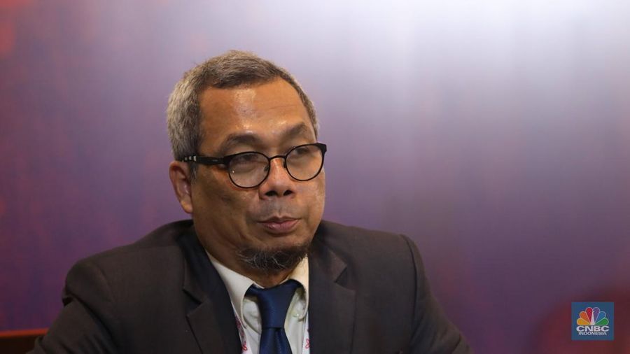 Direktur Jenderal Informasi dan Komunikasi Publik Kementerian Komunikasi dan Informatika (Dirjen IKP Kominfo), Usman Kansong. (CNBC Indonesia/Muhammad Sabki)