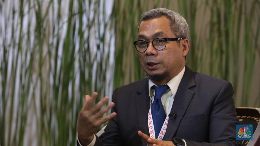 Direktur Jenderal Informasi dan Komunikasi Publik Kementerian Komunikasi dan Informatika (Dirjen IKP Kominfo), Usman Kansong. (CNBC Indonesia/Muhammad Sabki)