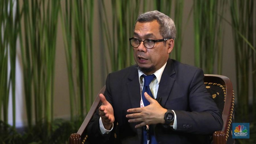 Direktur Jenderal Informasi dan Komunikasi Publik Kementerian Komunikasi dan Informatika (Dirjen IKP Kominfo), Usman Kansong. (CNBC Indonesia/Muhammad Sabki)