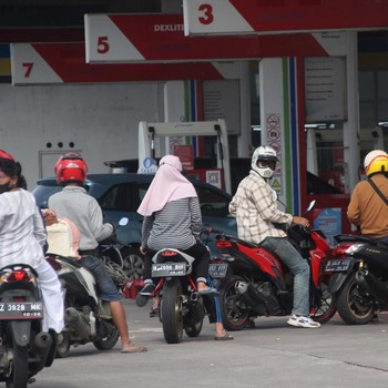 Penampakan SPBU Saat Harga BBM Naik