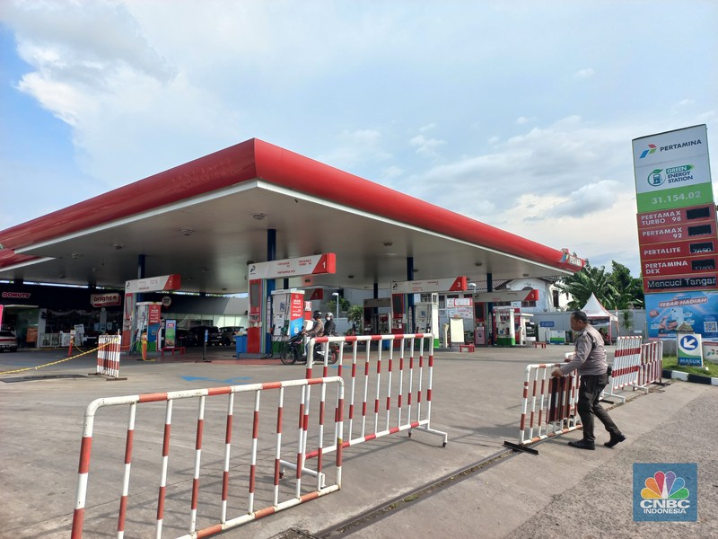 SPBU Pertamina (CNBC Indonesia/Muhammad Sabki)