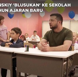 Zelenskiy 'Blusukan' ke Sekolah di Tahun Ajaran Baru