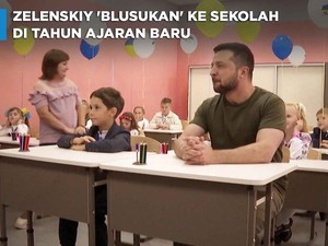 Zelenskiy 'Blusukan' ke Sekolah di Tahun Ajaran Baru