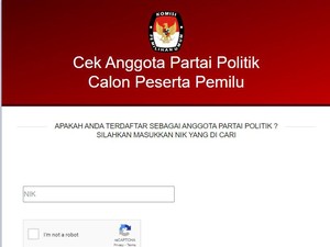Cara Cek Sipol Online dengan NIK KTP, Apakah Terdaftar Parpol?