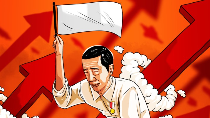 Kibarkan Bendera putih, Jokowi nyerah, dunia kacau balau Kibarkan Bendera putih, Jokowi nyerah, dunia kacau balau