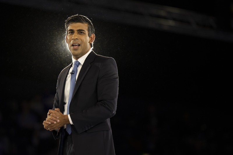 Rishi Sunak LONDON, ENGLAND - AUGUST 31: Conservative leadership hopeful Rishi Sunak speaks during the final Tory leadership hustings at Wembley Arena on August 31, 2022 in London, England. Foreign Secretary, Liz Truss and former Chancellor Rishi Sunak are vying to become the new leader of the Conservative Party and the UK's next Prime Minister. The winner of the contest will be announced on Monday. (Photo by Dan Kitwood/Getty Images)
