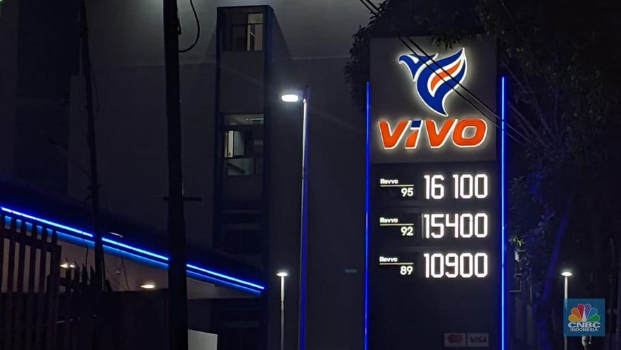 SPBU VIVO MT Haryono, Jakarta Selatan, Senin (5/9/2022). (CNBC Indonesia/ Emir Yanwardhana)