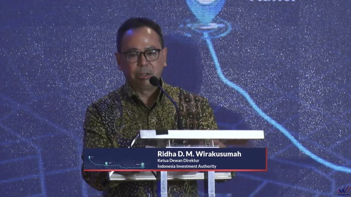Ketua Dewan Direktur Indonesia Investment Authority (INA), Ridha Wirakusumah Saat Penyelesaian Transaksi Ruas Tol Kanci - Pejagan dan Pejagan - Pemalang antara INA dan WTR. Ketua Dewan Direktur Indonesia Investment Authority (INA), Ridha Wirakusumah Saat Penyelesaian Transaksi Ruas Tol Kanci - Pejagan dan Pejagan - Pemalang antara INA dan WTR. (Tangkapan Layar via Youtube Waskita Karya)