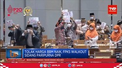 Tolak Harga BBM, FPKS Walkout Sidang Paripurna DPR