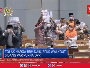 Tolak Harga BBM, FPKS Walkout Sidang Paripurna DPR