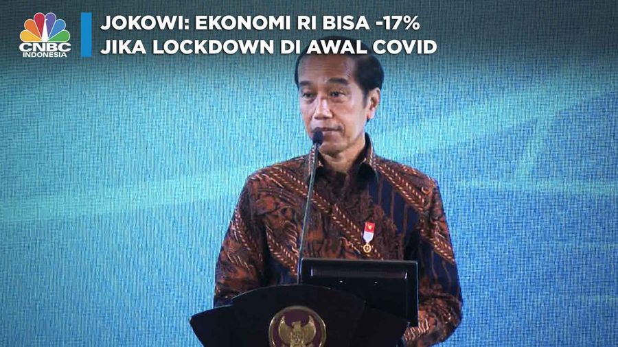 Jokowi: Ekonomi RI Bisa -17% Jika Lockdown di Awal Covid