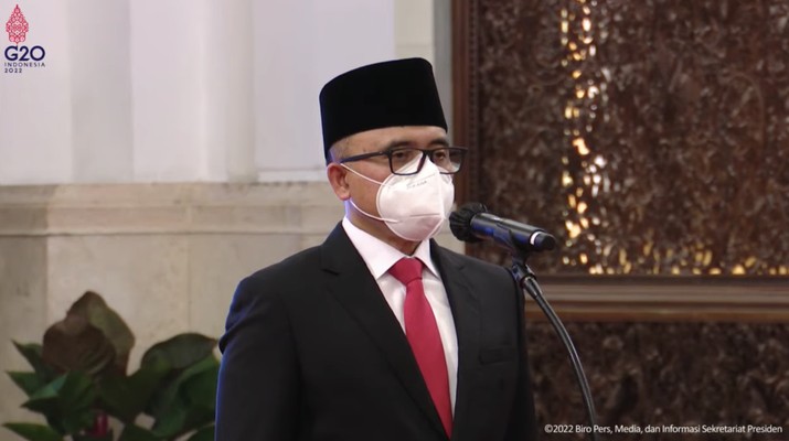 Jokowi saat mengikuti Pelantikan Menteri PANRB Sisa Masa Tahun Jabatan 2019-2022 dan Anggota DKPP, 7 September 2022 Jokowi saat mengikuti Pelantikan Menteri PANRB Sisa Masa Tahun Jabatan 2019-2022 dan Anggota DKPP, 7 September 2022