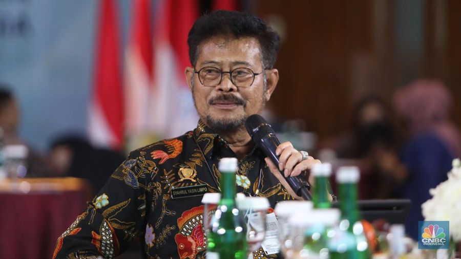 Menteri Pertanian Syahrul Yasin Limpo di acara Sarasehan 100 Ekonom. (վ indonesia/Andrean Kristianto)