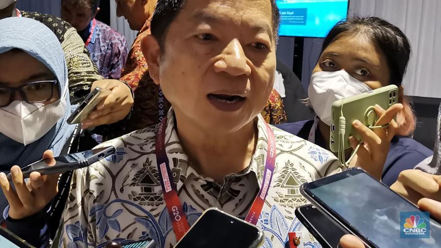 Menteri PPN/Kepala Bappenas Suharso Monoarfa di sela-sela acara G20 Development Ministerial Meeting 2022 di Belitung, Rabu (7/9/2022).