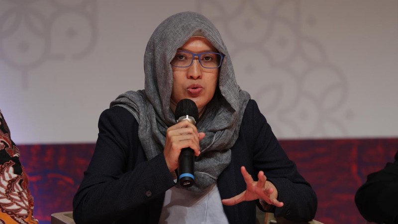 pertemuan T20 Indonesia Summit 2022 yang digelar di Hilton Resort, Nusa Dua, Bali pada 4-6 September 2022. Lead Co-Chair T20 Indonesia Bambang Brodjonegoro memberikan sambutan pada forum T20 Summit Indonesia di acara puncak KTT T20 yang digelar di Hilton Resort, Nusa Dua, Bali. (CNBC Indonesia/Tri Susilo))
