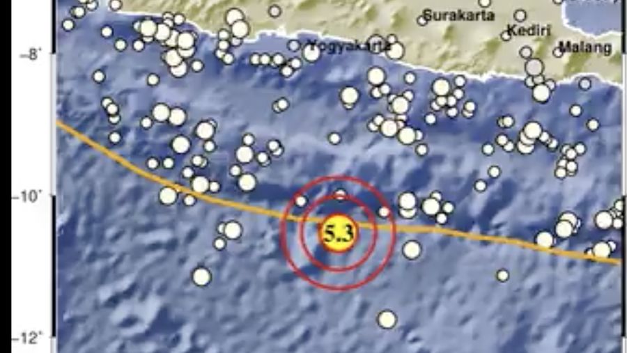 Gempa km BaratDaya GUNUNGKIDUL-DIY (Dok. BMKG)