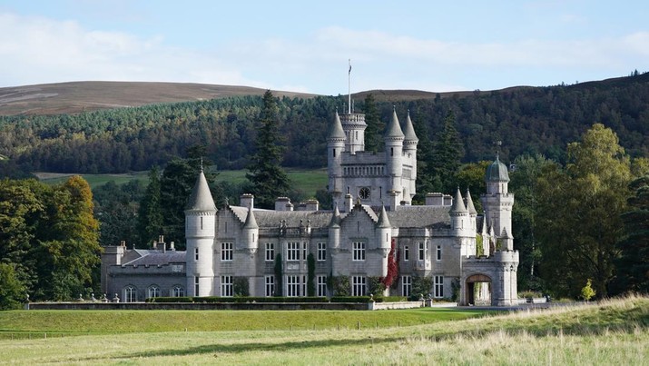 A general view of Balmoral Castle, which is one of the residences of the Royal family, and where Queen Elizabeth II traditionally spends the summer months. (Photo by Andrew Milligan/PA Images via Getty Images)