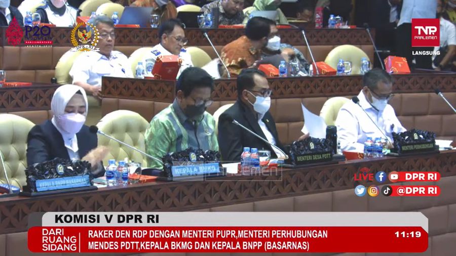Rapat anggaran komisi V DPR RI kementerian dan lembaga terkait