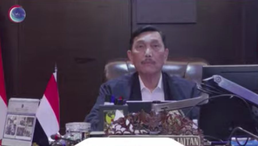 Menteri Koordinator Bidang Kemaritiman dan Investasi Luhut Pandjaitan Saat Investment Forum: 5 Super Priority Tourism Destinations. (Tangkapan Layar via Youtube Kementerian Investasi - BKPM)