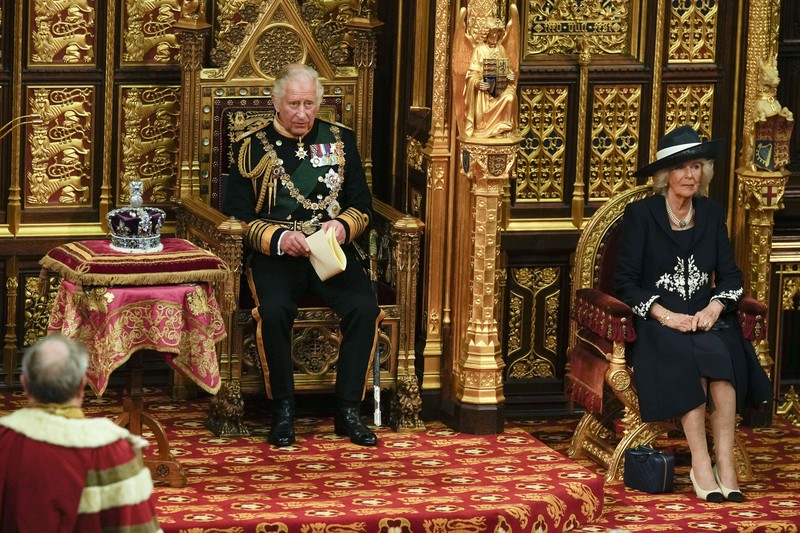 Britain Queen Elizabeth New King FILE - In this April 10, 1949 file photo, Prince Charles of Edinburgh, left, sits for a photo with his mother, Princess Elizabeth, in Buckingham Palace, London. Prince Charles has been preparing for the crown his entire life. Now, that moment has finally arrived. Charles, the oldest person to ever assume the British throne, became king on Thursday Sept. 8, 2022, following the death of his mother, Queen Elizabeth II. (AP Photo, File)