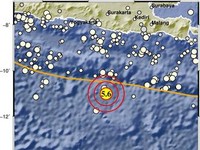 BMKG Laporkan Gempa 5,6 SR di Selatan Jawa