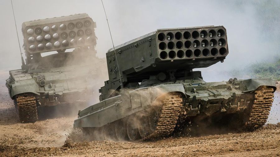 MOSCOW, RUSSIA - 2021/08/25: Russian Army  TOS-1A 