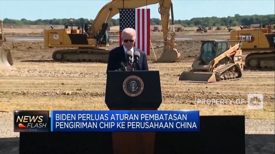 Biden Perluas Aturan Pembatasan Pengiriman Chip ke China