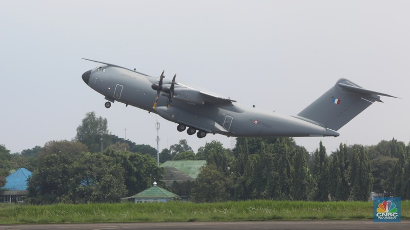 Pesawat angkut A-400M (CNBC Indonesia/Andrean Kristianto)