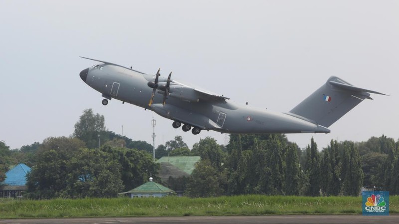 Pesawat angkut A-400M (CNBC Indonesia/Andrean Kristianto)