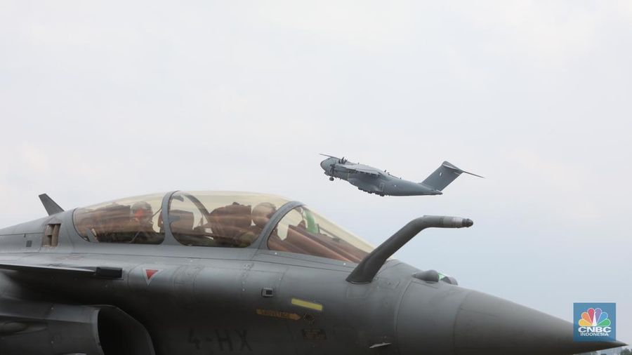 Pesawat angkut A-400M (CNBC Indonesia/Andrean Kristianto)