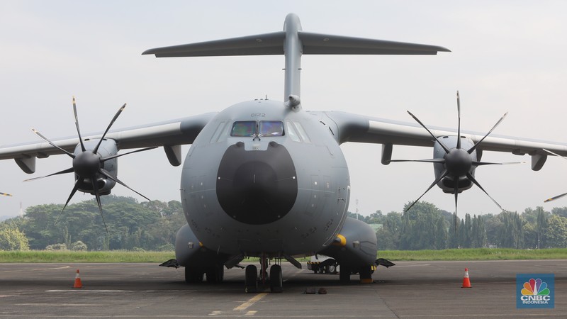 Pesawat angkut A-400M (CNBC Indonesia/Andrean Kristianto)