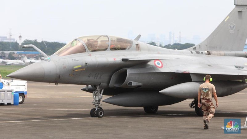 Pesawat tempur Rafale (CNBC Indonesia/Andrean Kristianto)