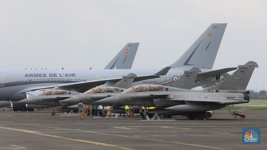 Pesawat tempur Rafale (CNBC Indonesia/Andrean Kristianto)