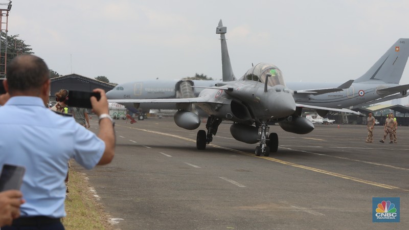 Pesawat tempur Rafale (CNBC Indonesia/Andrean Kristianto)