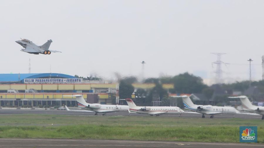 Pesawat tempur Rafale (CNBC Indonesia/Andrean Kristianto)