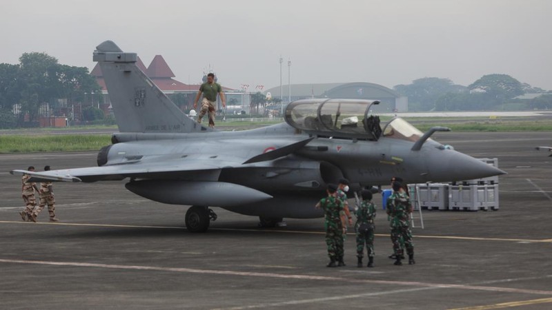 Pesawat tempur Rafale (CNBC Indonesia/Andrean Kristianto)