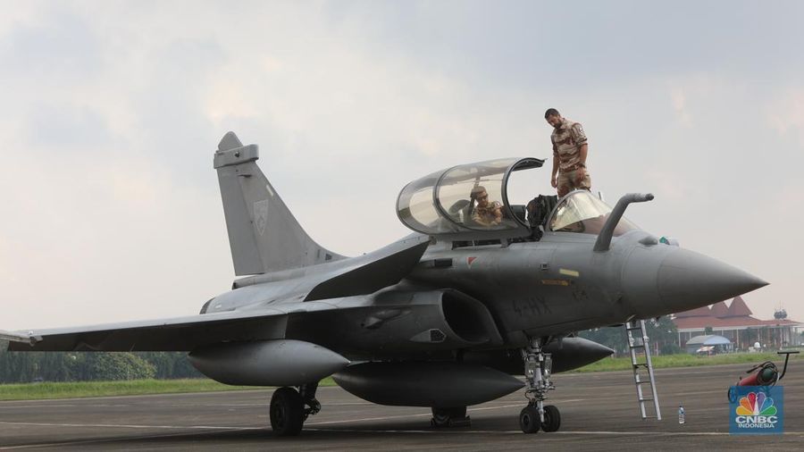 Pesawat tempur Rafale (CNBC Indonesia/Andrean Kristianto)