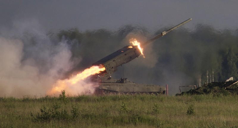 1234869951 MOSCOW, RUSSIA - 2021/08/25: Russian Army TOS-1A