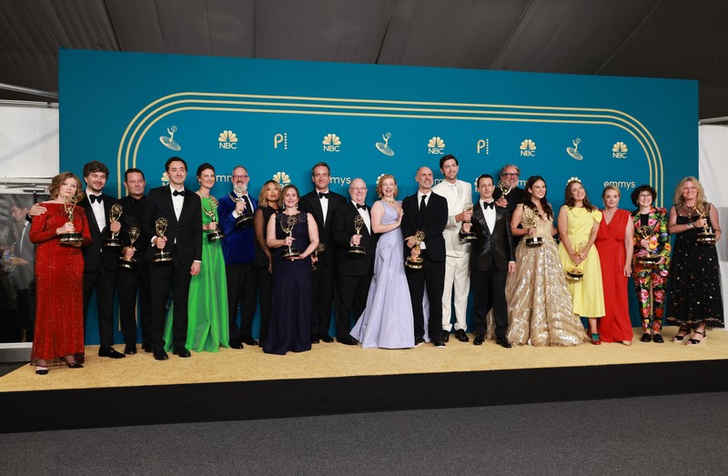 AWARDS-EMMYS/ Lee Jung-jae holds his trophy for Outstanding Lead Actor In A Drama Series for