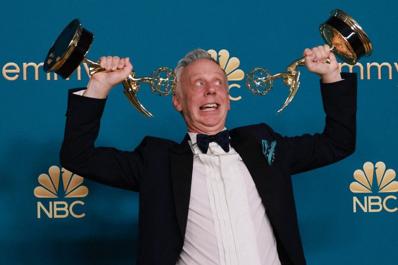 AWARDS-EMMYS/ Lee Jung-jae holds his trophy for Outstanding Lead Actor In A Drama Series for