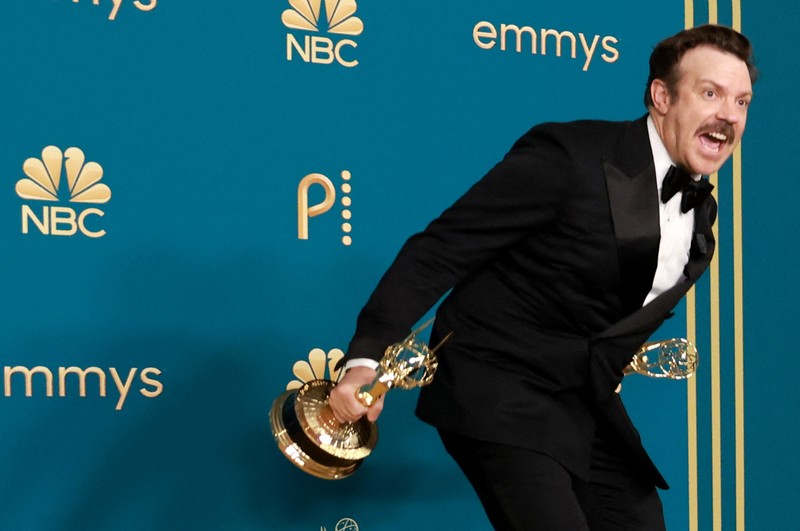AWARDS-EMMYS/ Lee Jung-jae holds his trophy for Outstanding Lead Actor In A Drama Series for