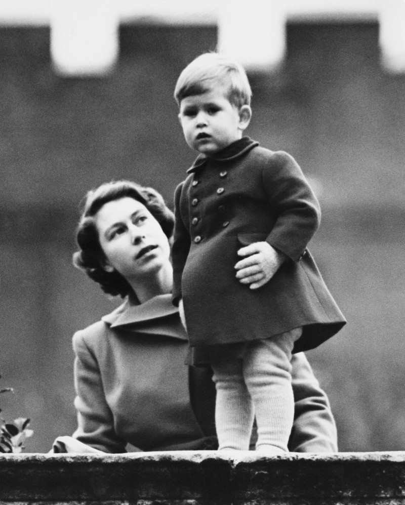 504296796 Princess Elizabeth (later Queen Elizabeth II) with her baby son Prince Charles, 1949. (Photo by Fox Photos/Hulton Archive/Getty Images)